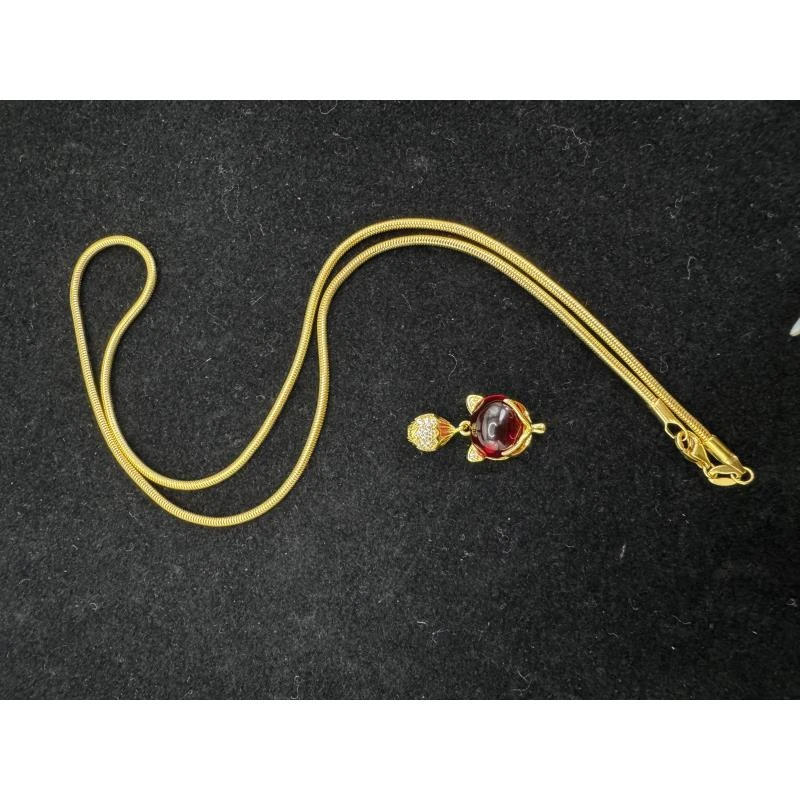 【基地先鉴后发】 48小时鉴赏期  K黄圆蛇骨链项链