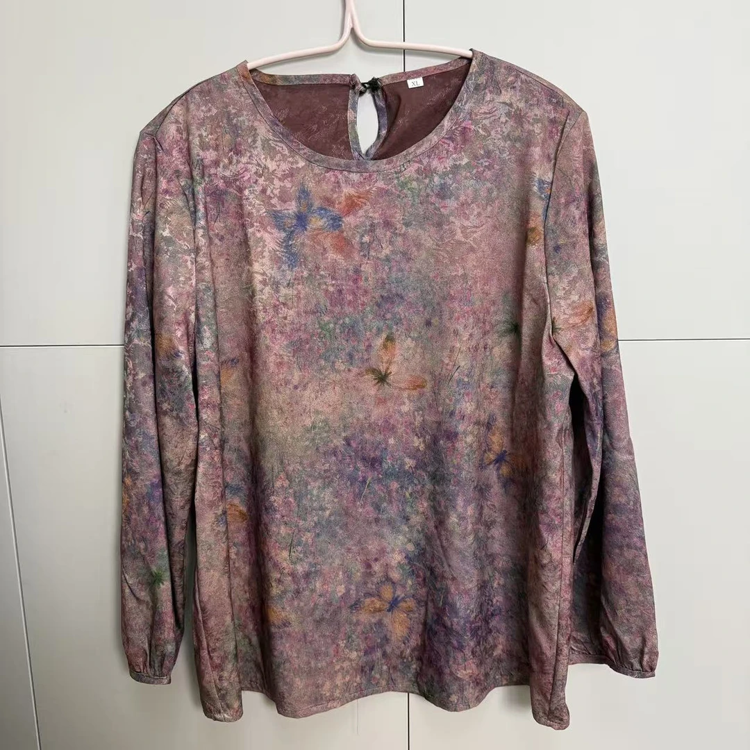 【蝶恋花紫】提花上衣国风