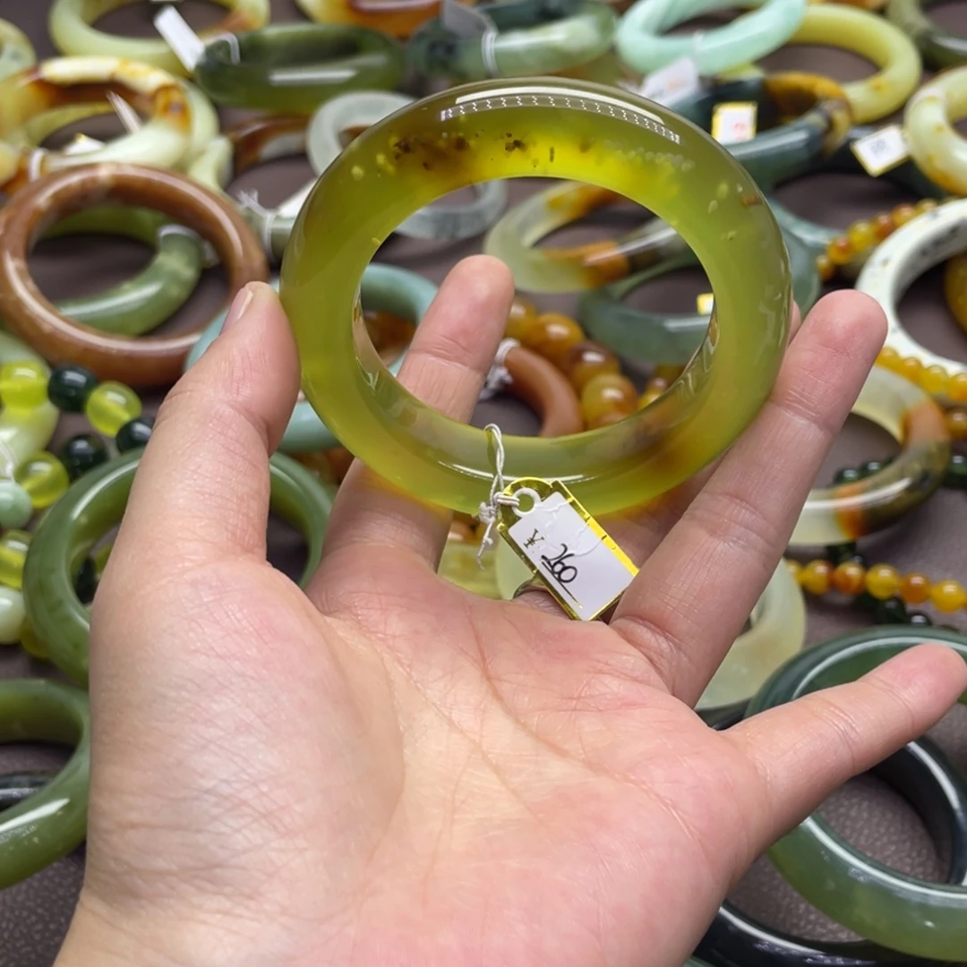 °****蛇纹石玉合金手镯