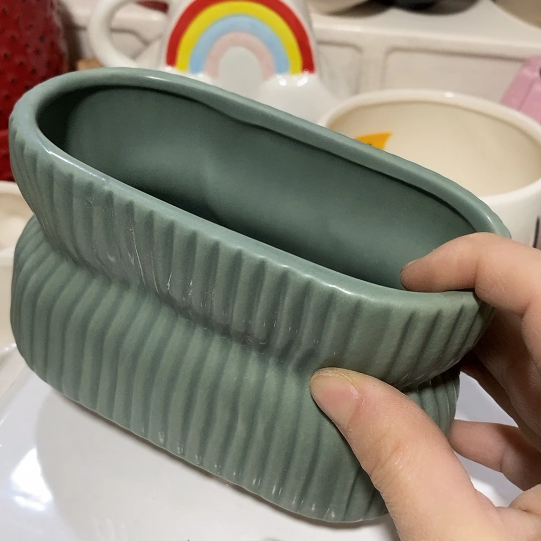 杯子陶陶盆有孔 瑕疵介意勿拍