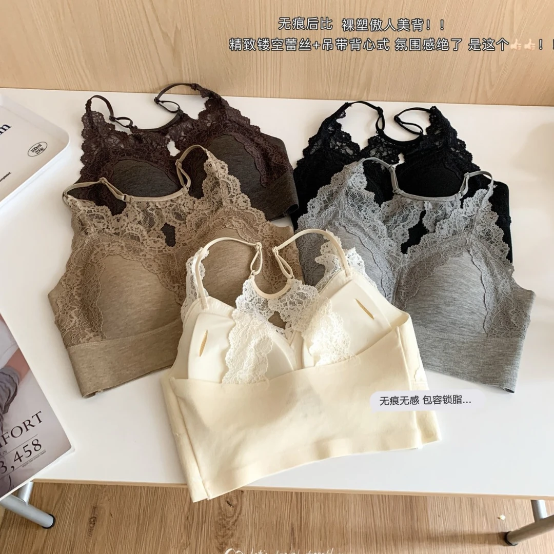【法式蕾丝细肩带内衣】性感露背穿搭舒适透气美背女-121