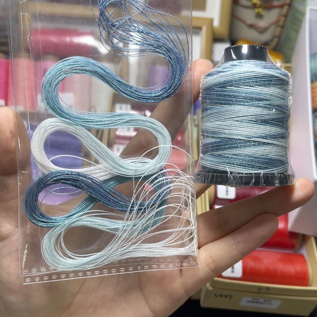 腈纶0.5星空段染蜡线40g白龙