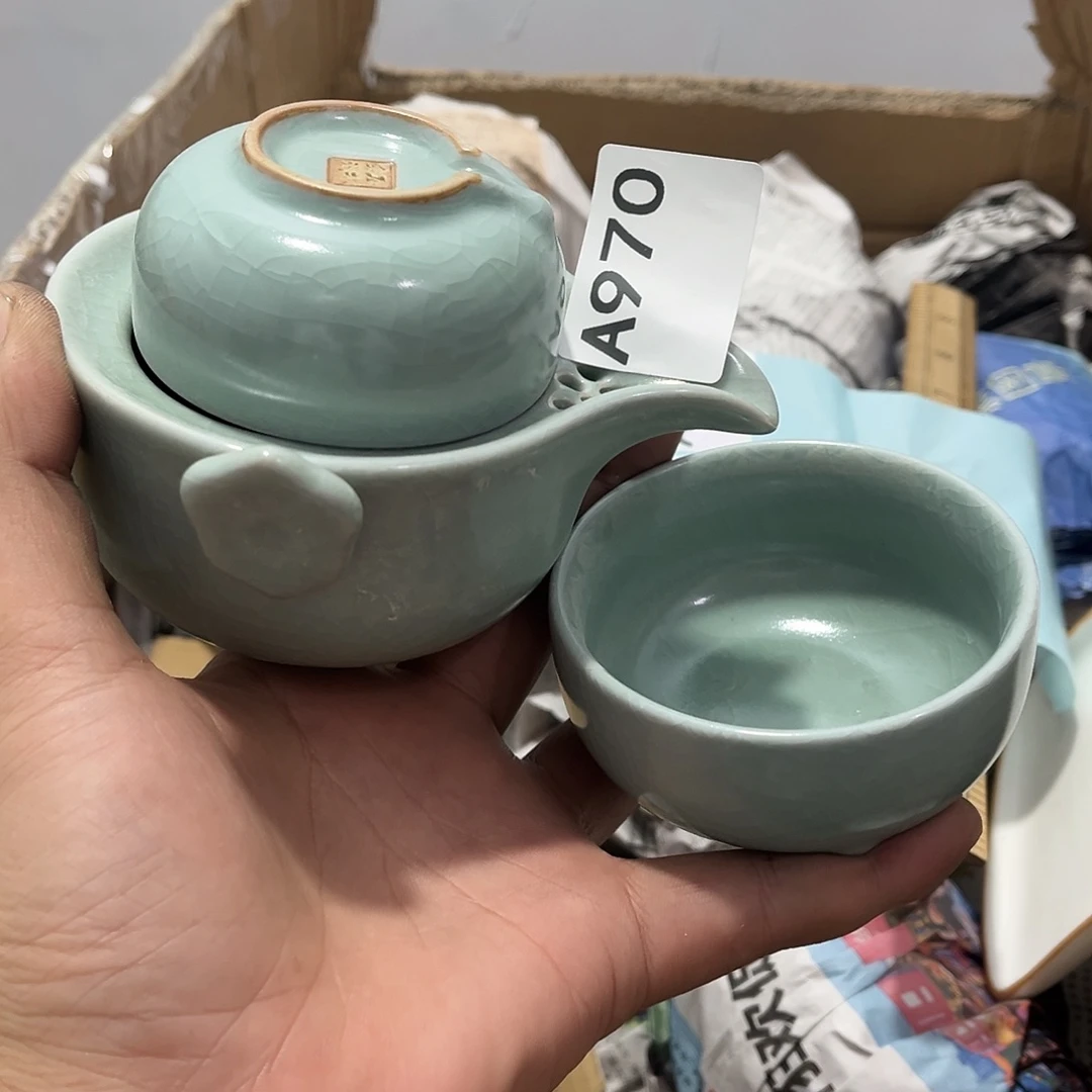 瓷片茶摆件工艺品摆件666