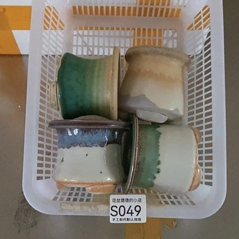 紫砂花盆049微瑕品口径7到8左右