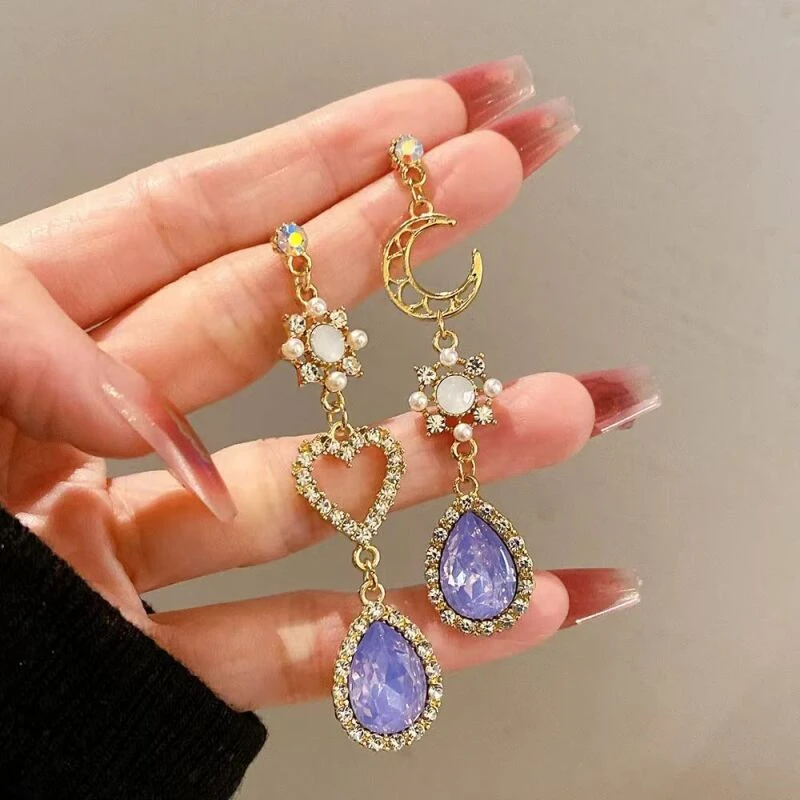 铜合金合成锆石耳饰 铜合金8018精巧优雅耳饰