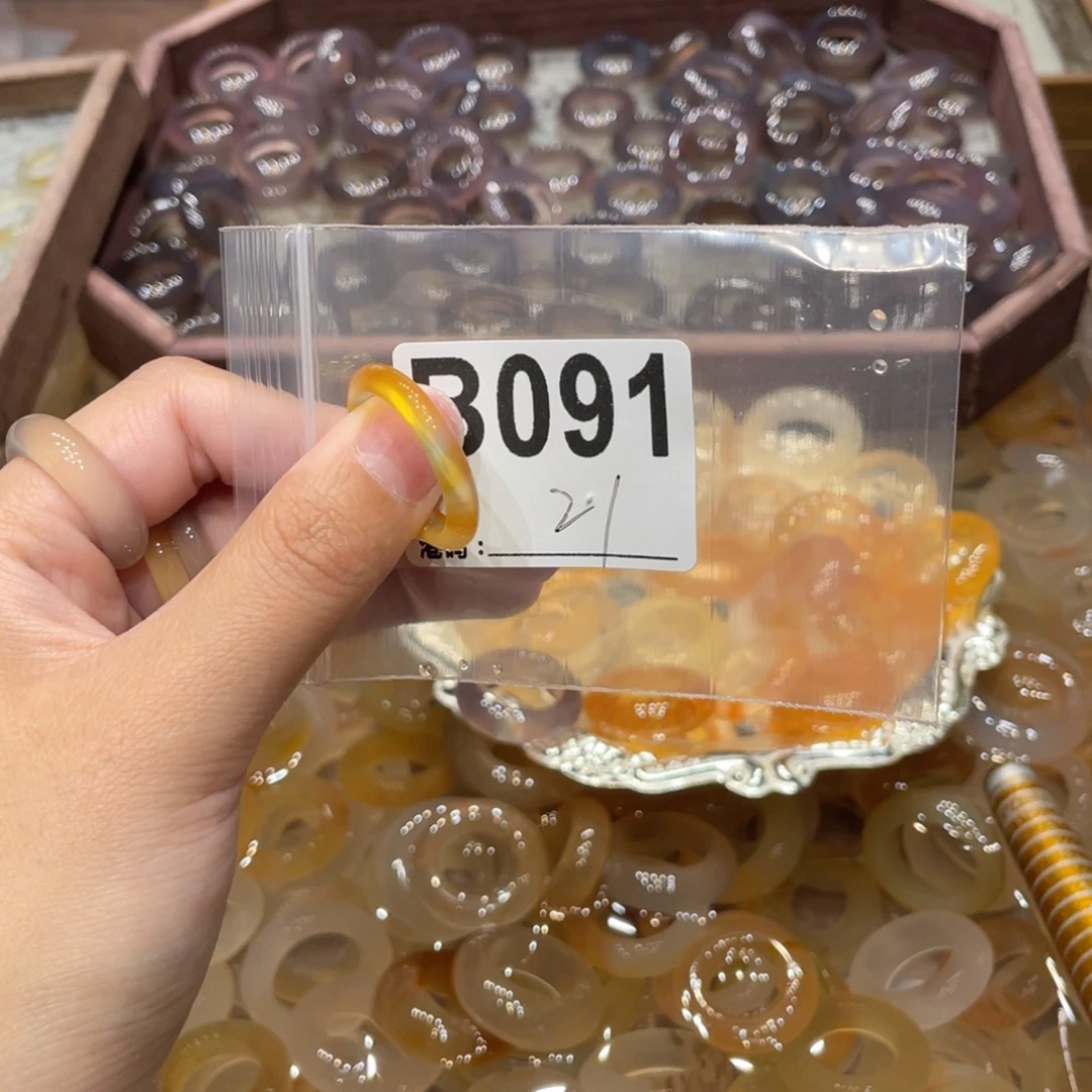 玛瑙/玉髓未镶嵌戒指091