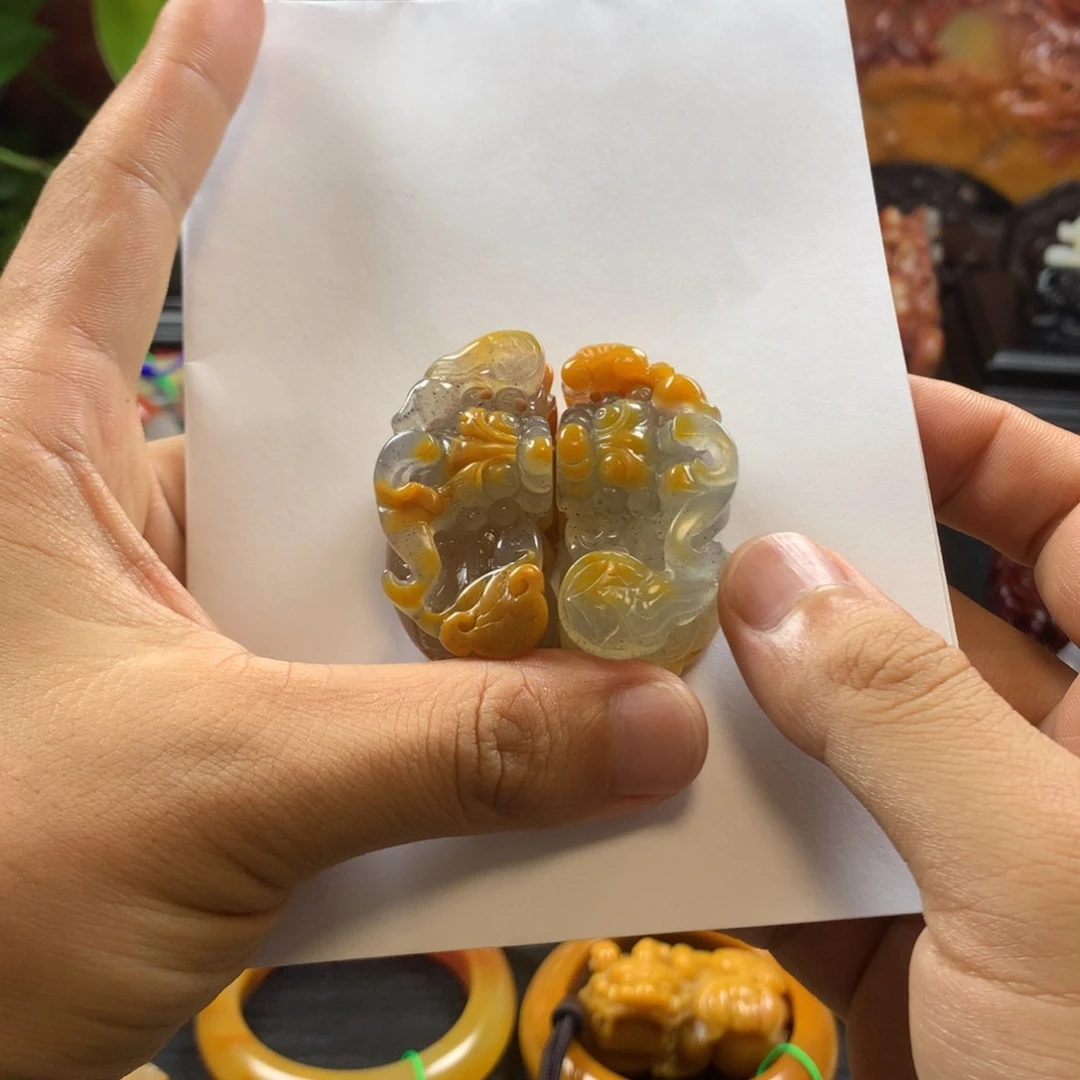 石英质玉（黄龙玉）未镶嵌手镯乐*淘