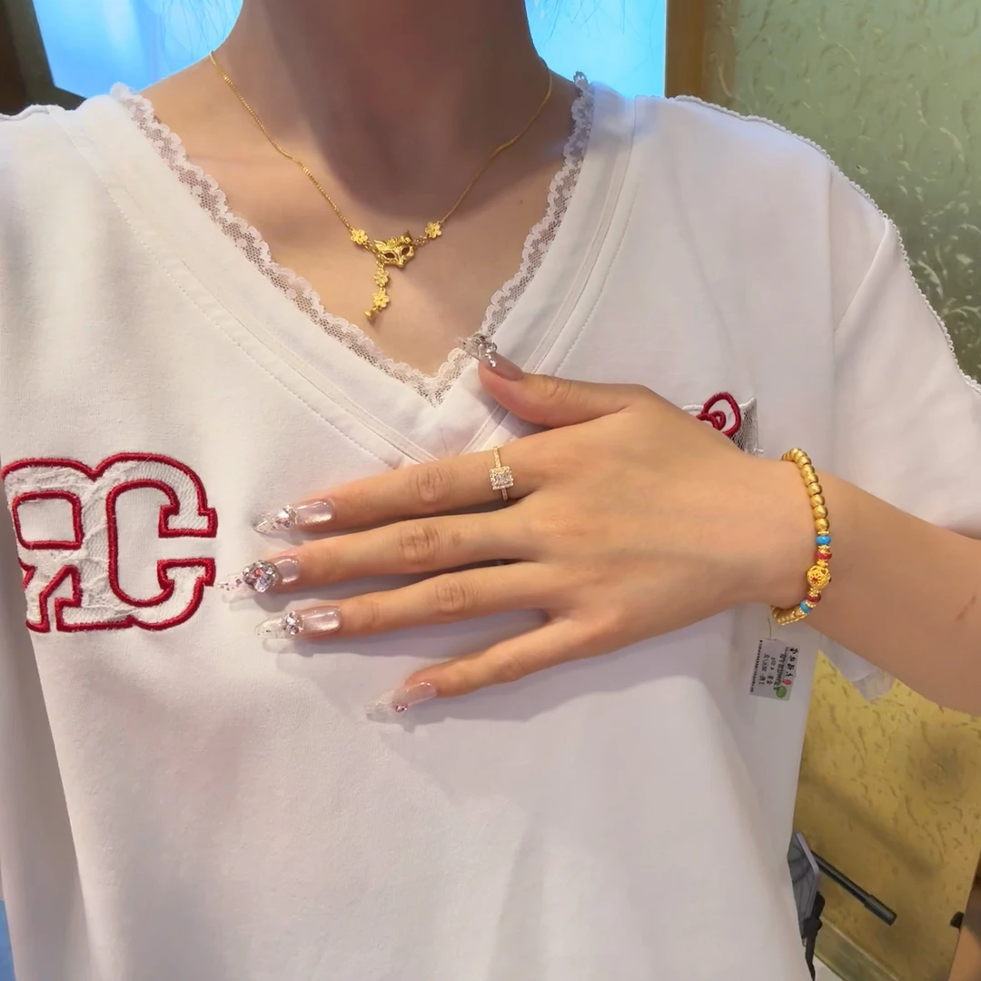 古法新中式足金999项链狐狸面具送女友礼物