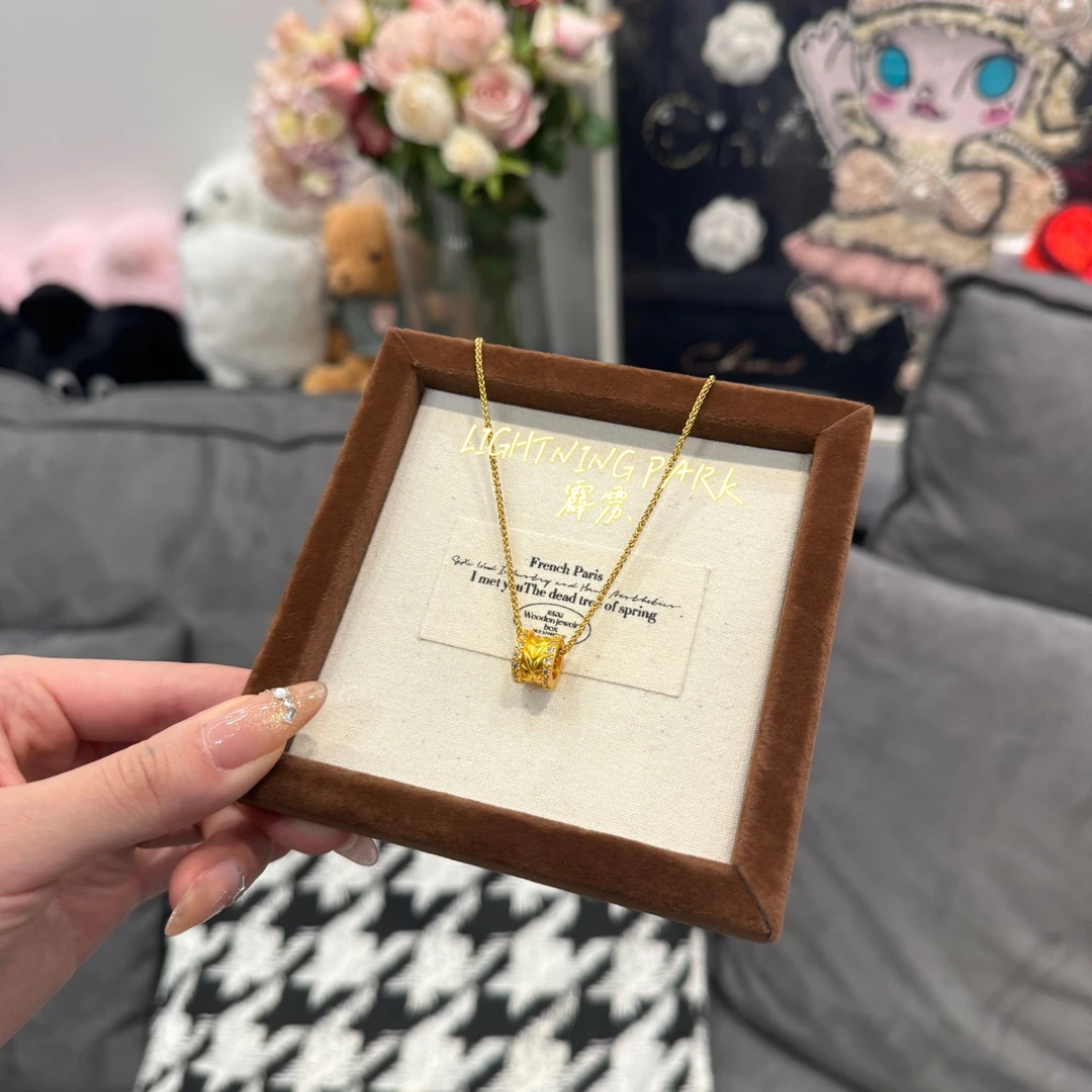 镀k金【霹雳配饰公园】新中式国风麦穗小蛮腰吊坠项链