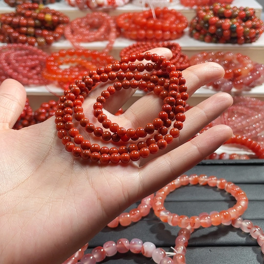 南红玛瑙未镶嵌手链