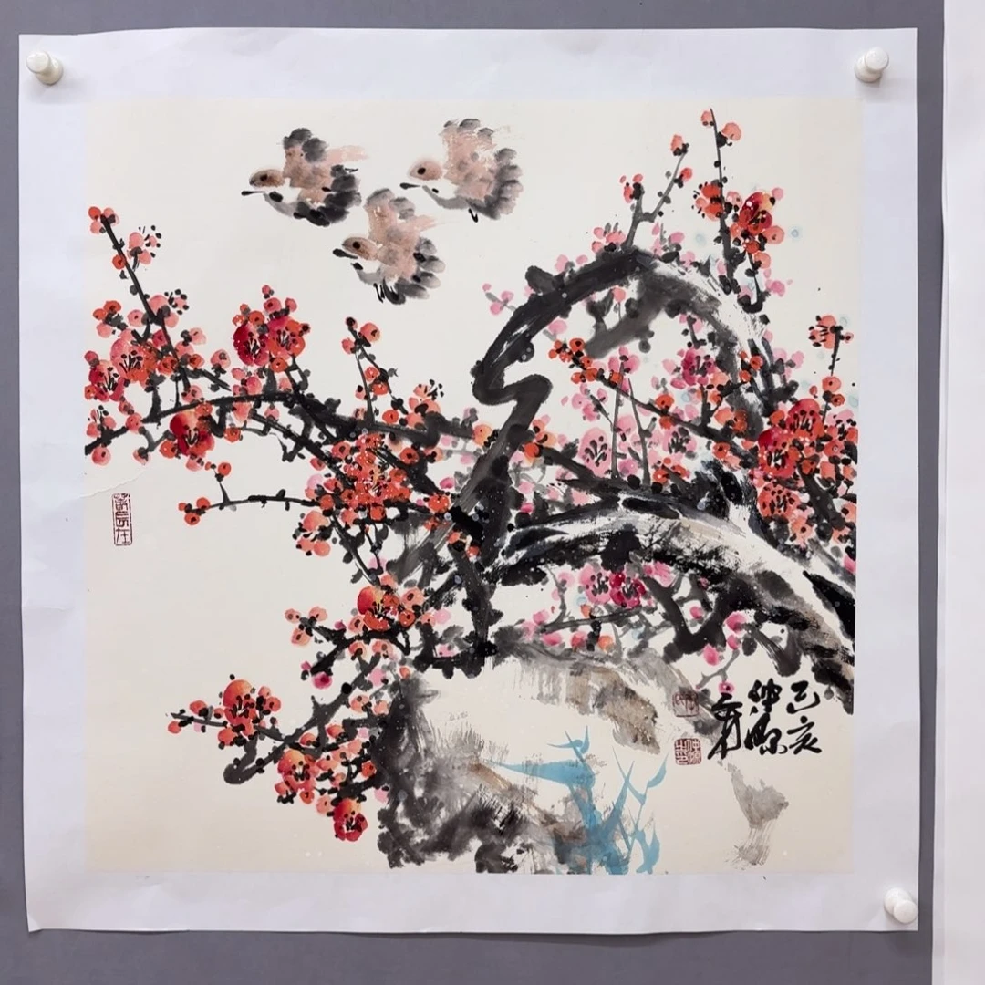 国画艺术家真人手绘