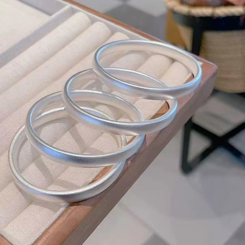 足银手镯 999.9网红爆款时尚古法轮胎镯闭口手镯