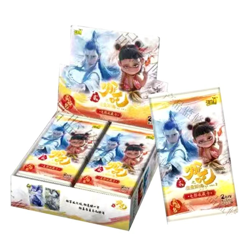 正版卡游哪咤二哪吒卡片哪吒闹海2电影收藏卡牌灵焰包整盒2两元包