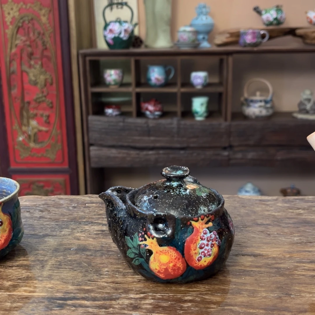 柴烧手工手绘陶瓷