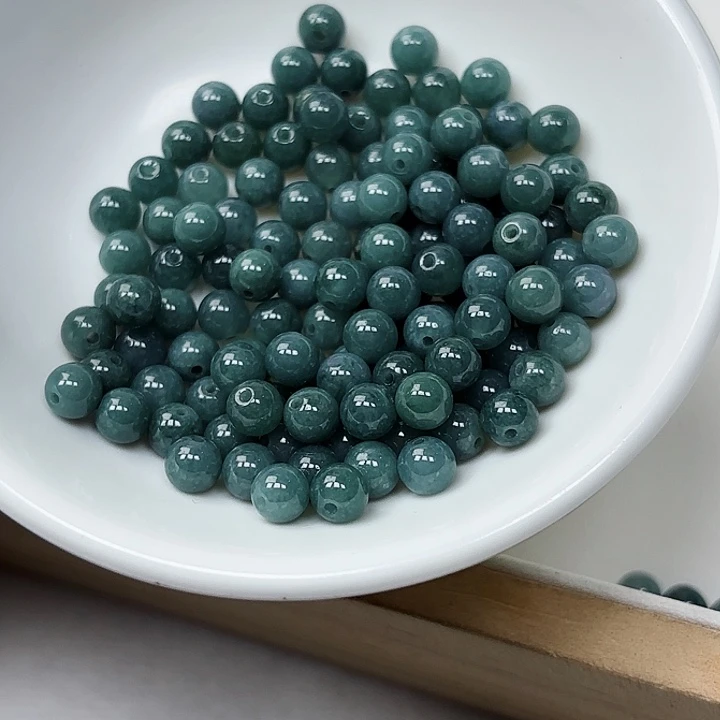 翡翠手链未镶嵌散珠120颗卡5.5