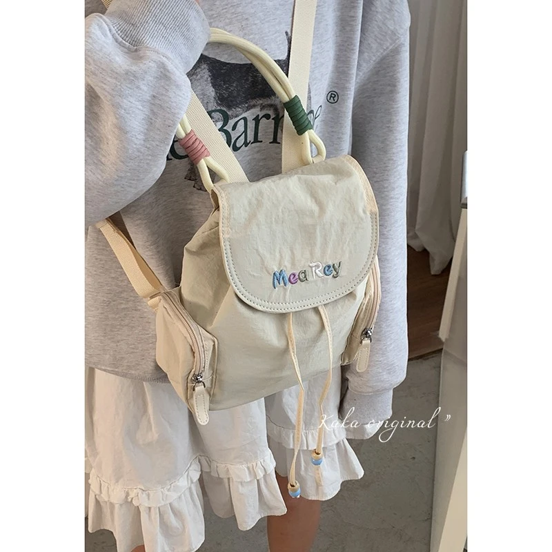韩系双肩包包女款爆款2025新款学院风时尚小背包出游旅行通勤包
