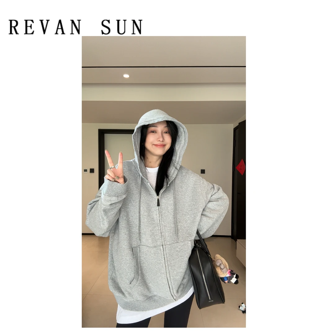 ［REVAN SUN］-大骨架穿搭 菱笙 T连帽卫衣外套6183