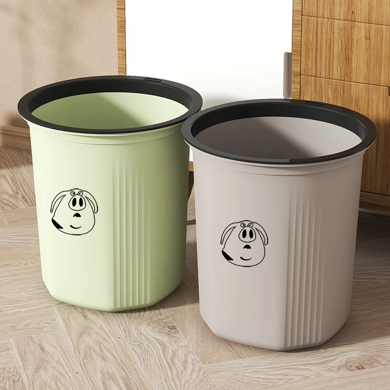 卡通垃圾桶奶油风家用客厅卧室卫生间加厚大容量办公室宿舍垃圾篓