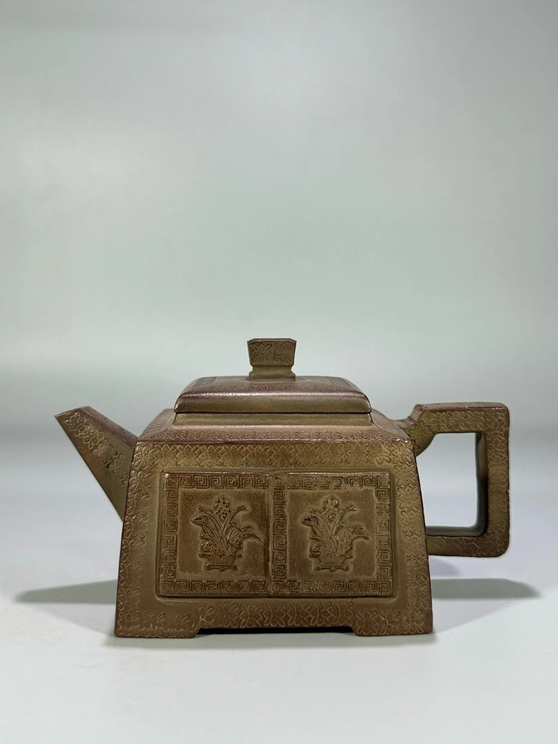 印花贴绘升方壶「麻布纹」 容量约320cc