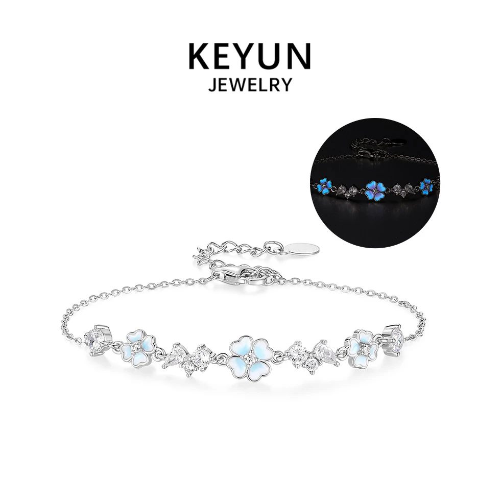 925银手链 夜光爱心四叶草手链女轻奢百搭高级感生日礼物送女朋友