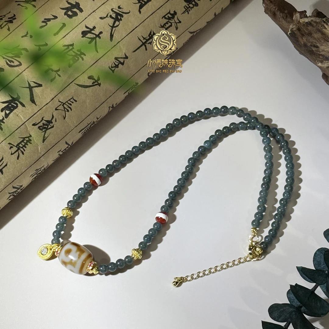 扶摇臻选|四宝瓶红一线玛瑙项链吊坠0027