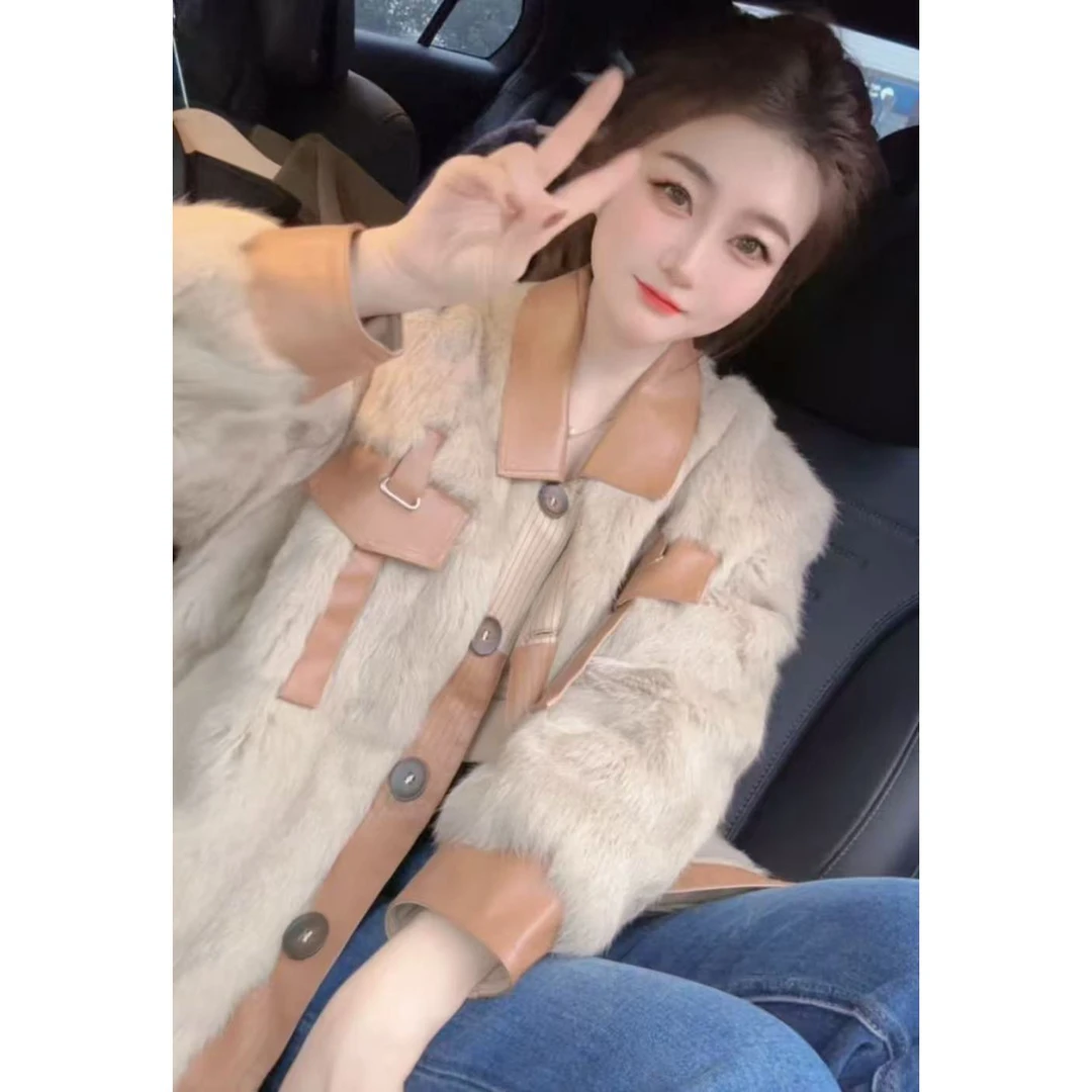 『母女款H』时尚重工百搭款拼接休闲气质秋冬外套098