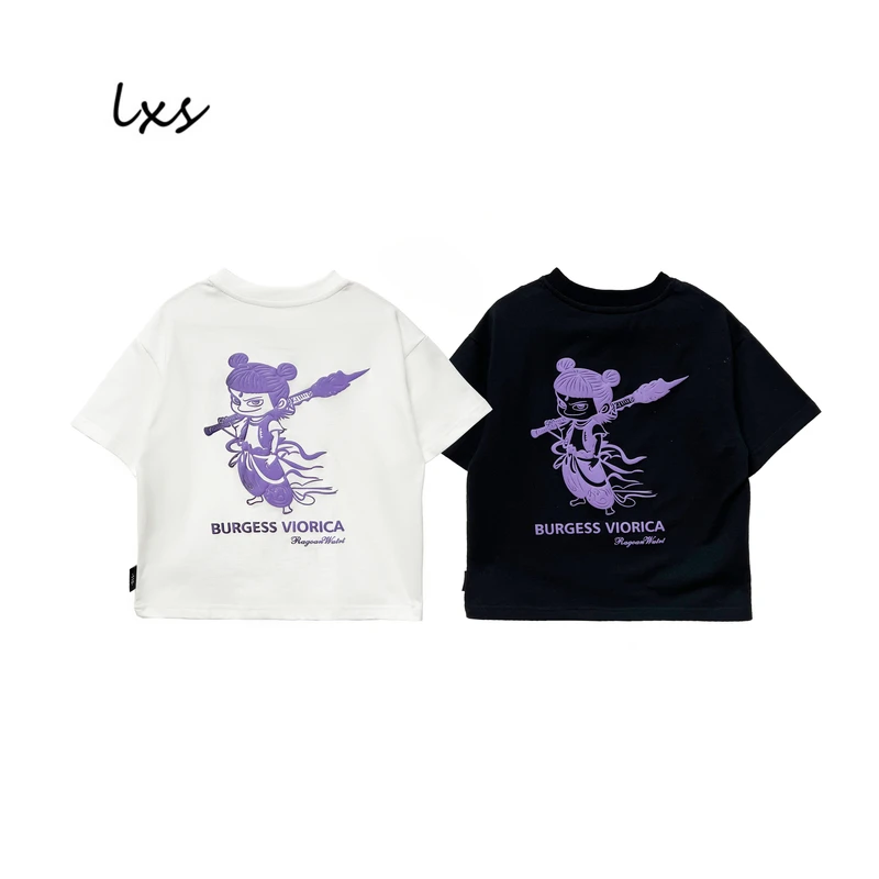 舅舅严选童装夏季纯棉男韩版百搭衣服哪吒温变印花短袖C88963