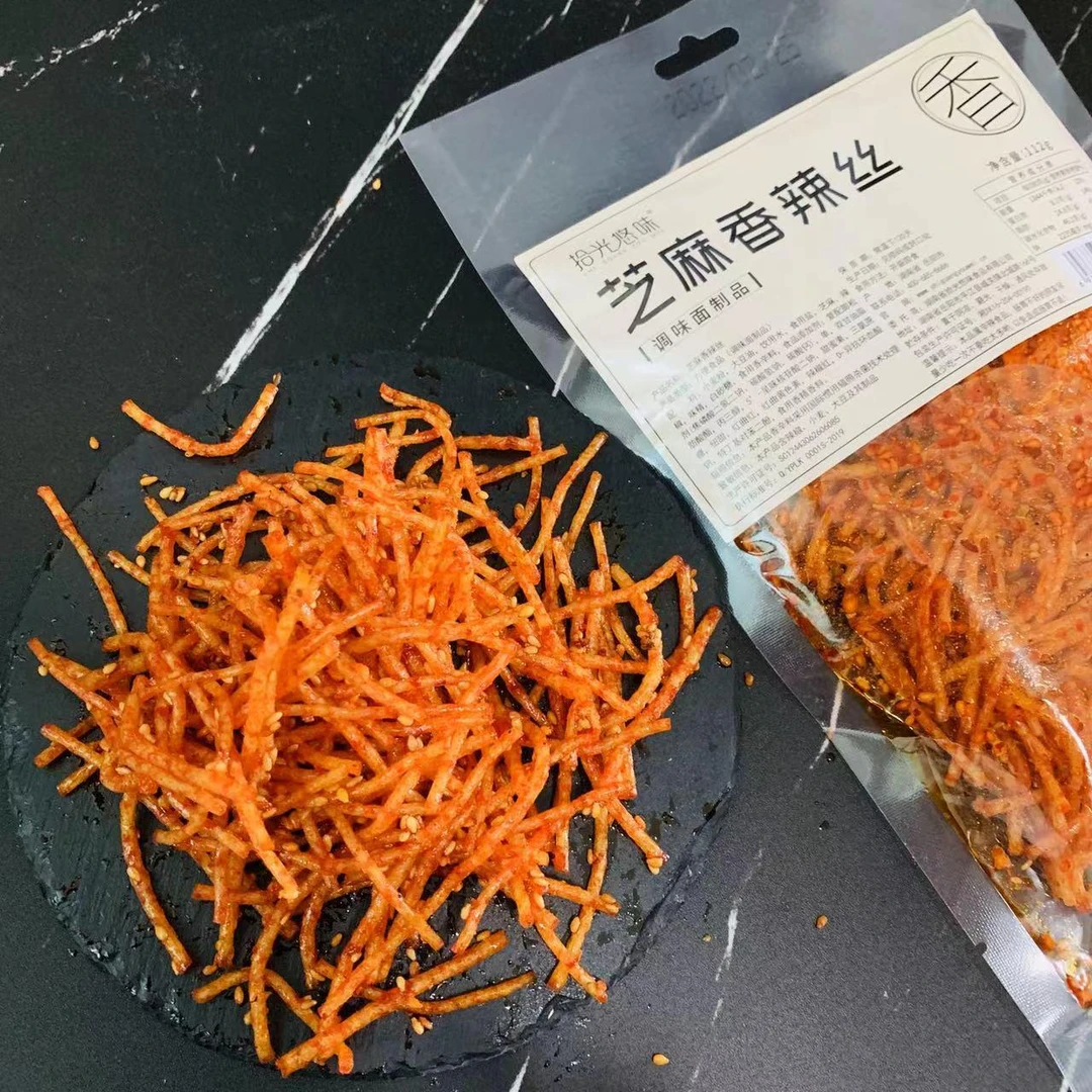 拾光悠味芝麻香辣棒香辣丝香辣条香辣排湖南特产面筋食品网红零食