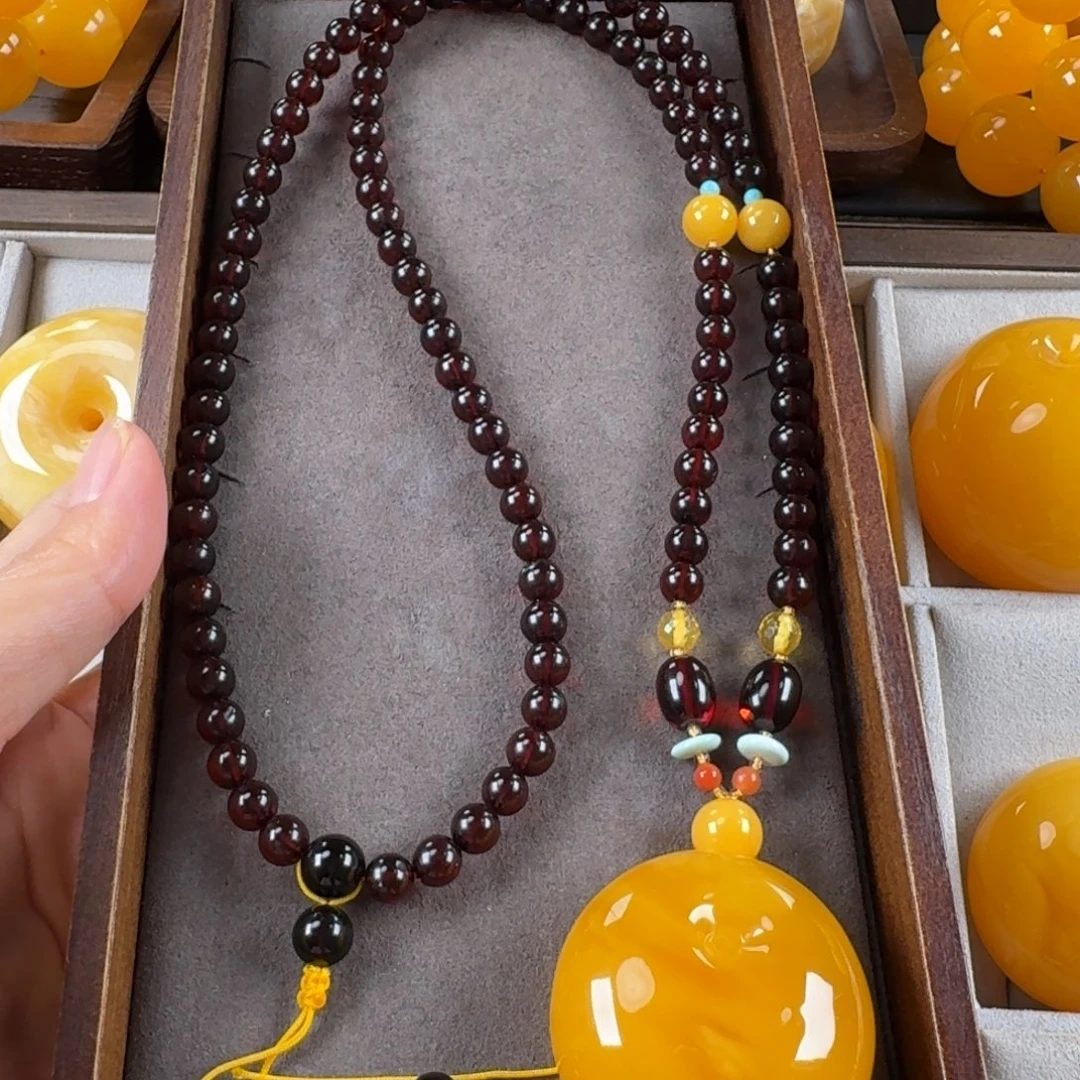 蜜蜡未镶嵌毛衣链