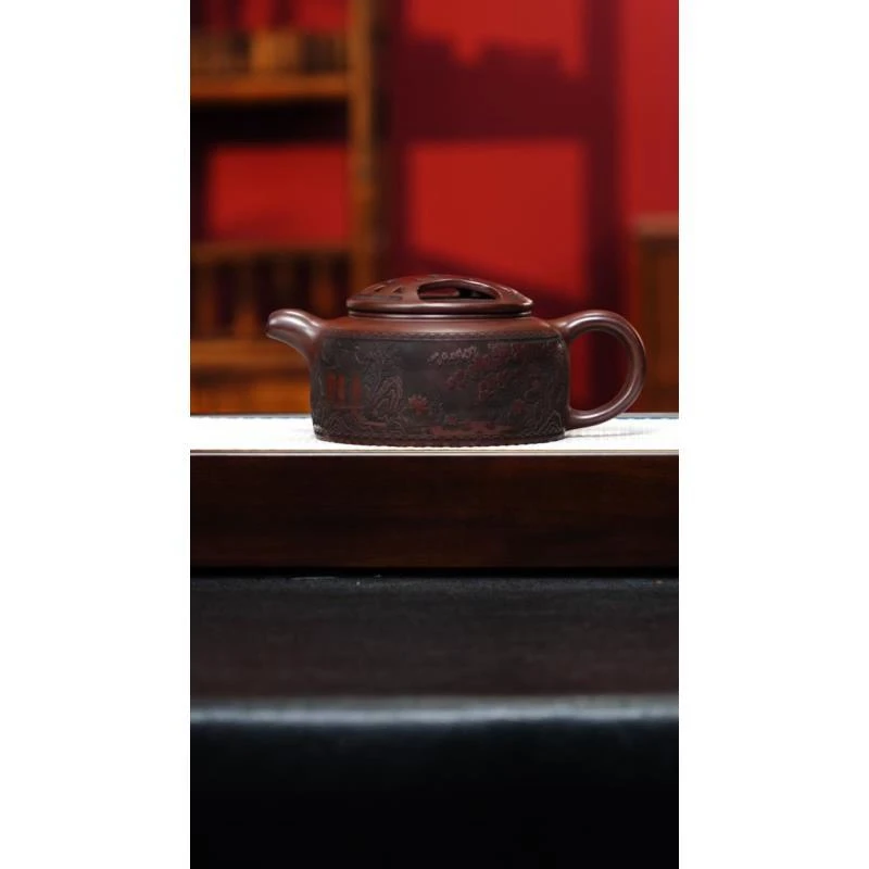宜兴紫砂 牛盖 石红 高艳h550
