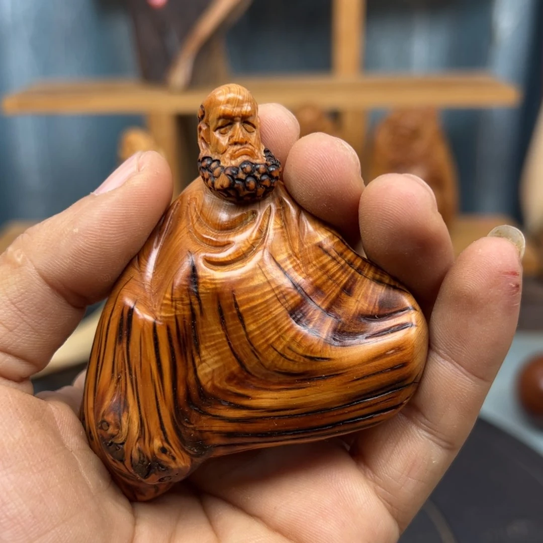 木快**年崖柏木摆件手把件