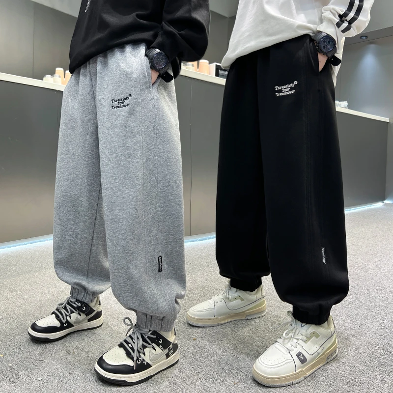 儿童装男童裤子春秋款2025新款中大童运动裤春装男孩春季酷帅卫裤