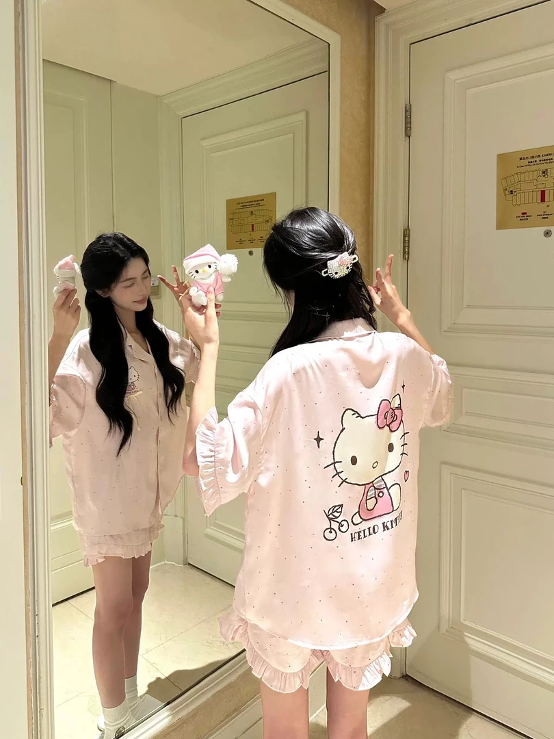 加肥加大260斤可穿睡衣女夏季新款冰雪丝柔滑家居服