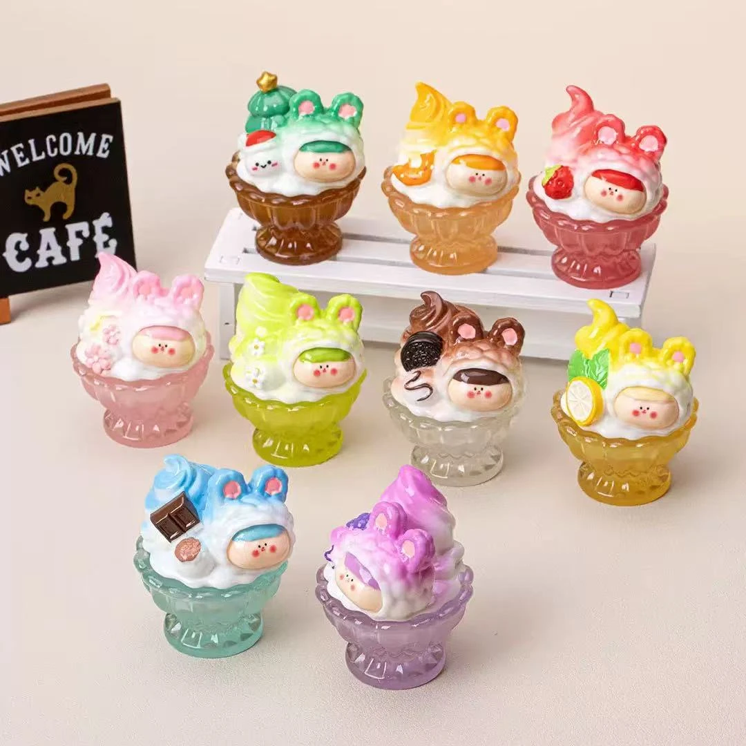 对对碰直播拆 夜光李四冰沙杯立体桌面汽车DIY摆件