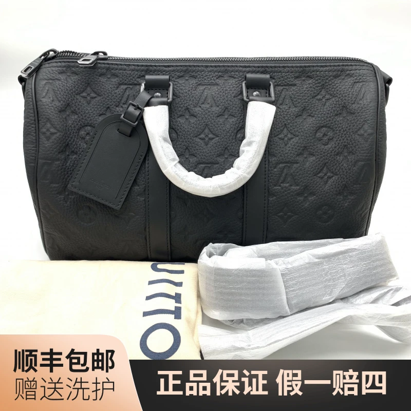 99新 LouisVuitton/路易威登 LV  黑老花压印KP35手提包/10020432