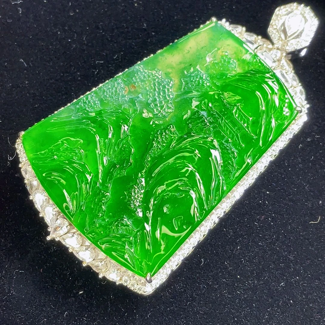 翡翠未镶嵌吊坠(不含链)