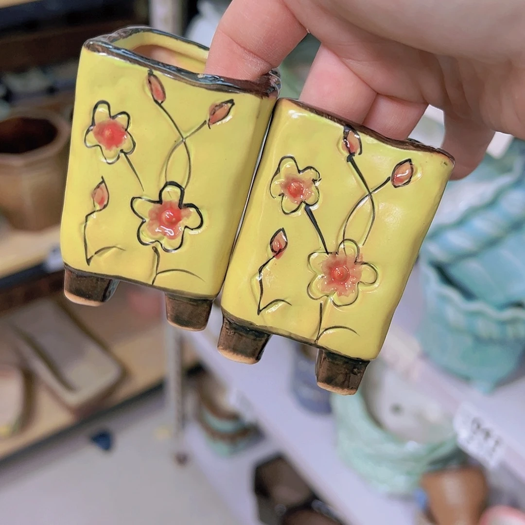 红陶陶瓷花盆当场满12包邮