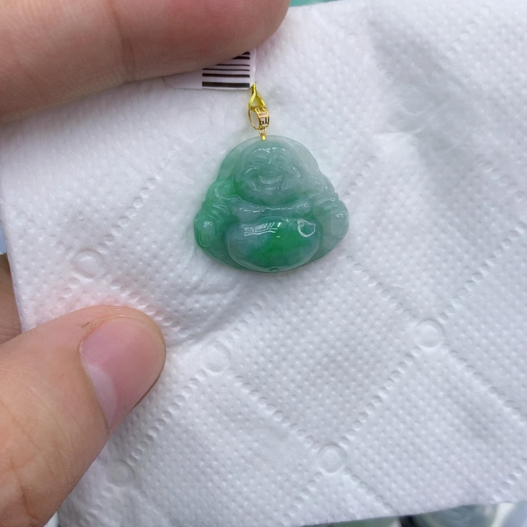 颈饰18K金镶嵌翡翠