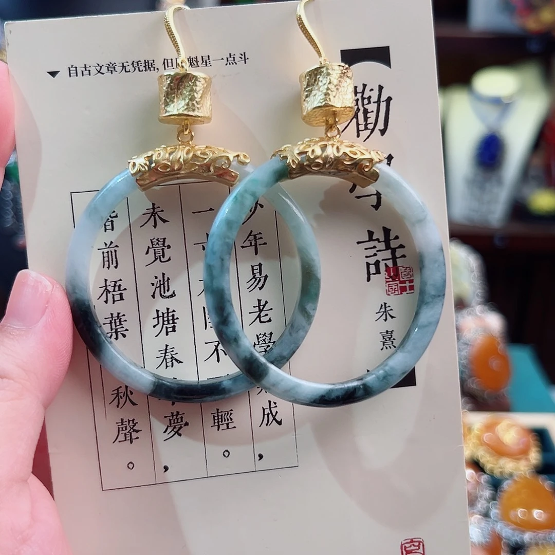 925银珐琅锦象原创设计款耳环