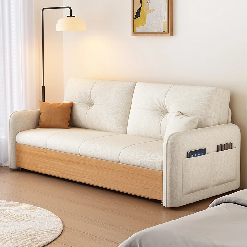 多功能透气经济可折叠推拉储物客厅家用轻奢双人沙发床一体书房用