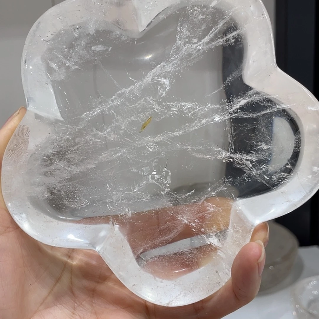水晶未镶嵌珠宝半成品盘子水晶