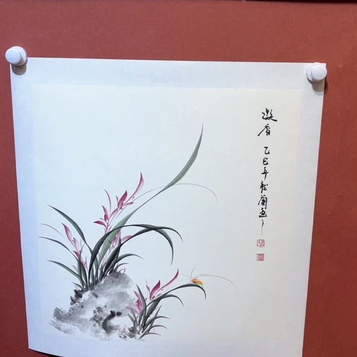 国画听兰老师花鸟