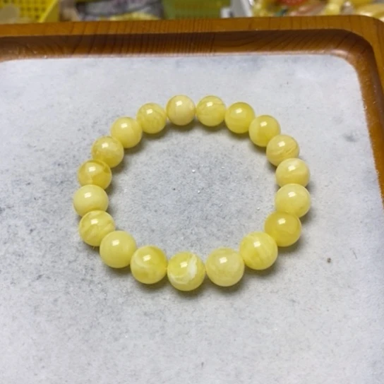 蜜蜡裸石未镶嵌手串