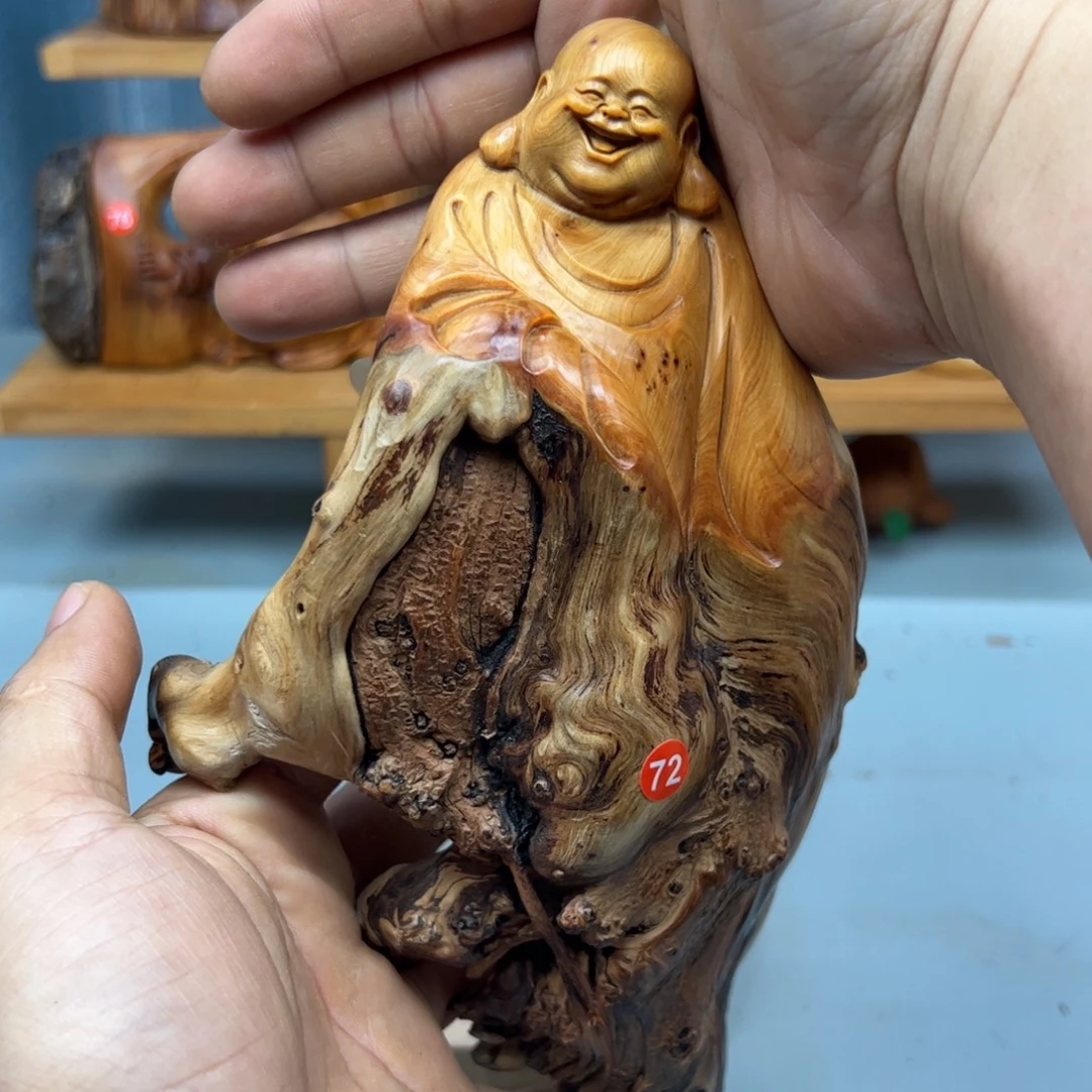 周***木崖柏木摆件手把件