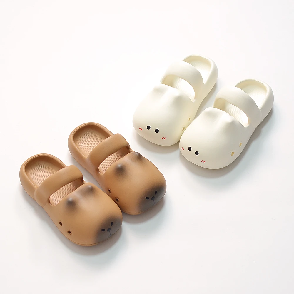 少女心可爱小猫咪丑萌卡皮巴拉包头凉拖女夏季外穿防滑沙滩洞洞鞋