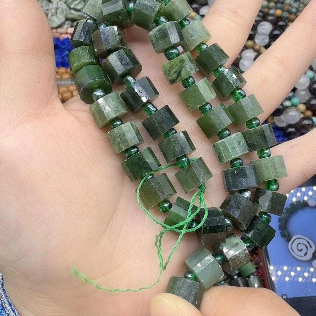 未镶嵌水晶珠宝半成品10m俄料碧裕车轮珠切面一条