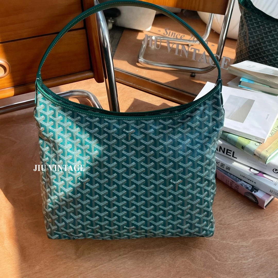 99新 Gaoy/戈雅 hobo绿色 单肩包BJM11-0463