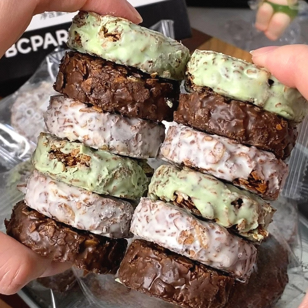 坚果燕麦脆巧克力燕麦饼干圈代餐即食饱腹健康懒人下午茶休闲零食