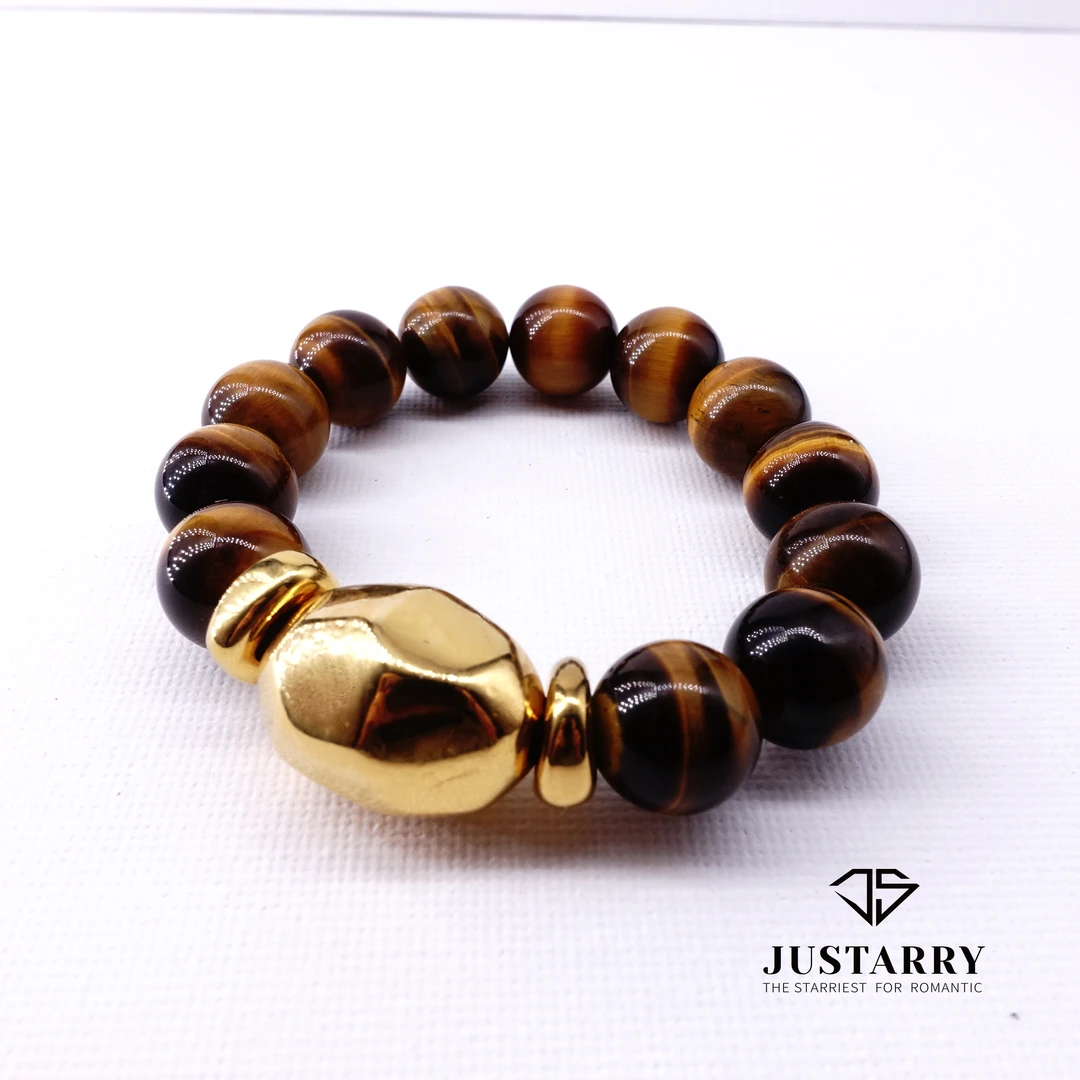 JUSTARRY【金运】超大尺寸虎眼石手串经典时尚百搭财运满满福气多多