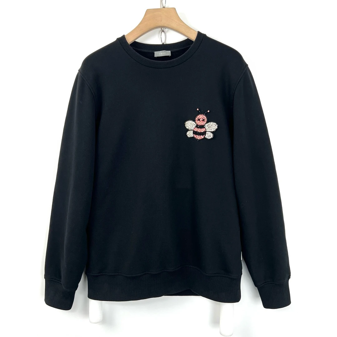 95新 DIOR/迪奥 L码/x kaws水钻小蜜蜂卫衣/97新/05811